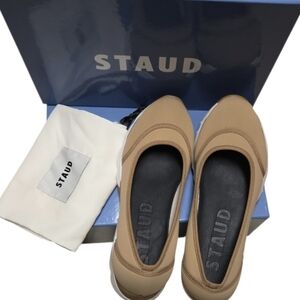 STAUD Gino Ballet Glide‎ Flats Camel EU 38 US 7 Luxury Comfort